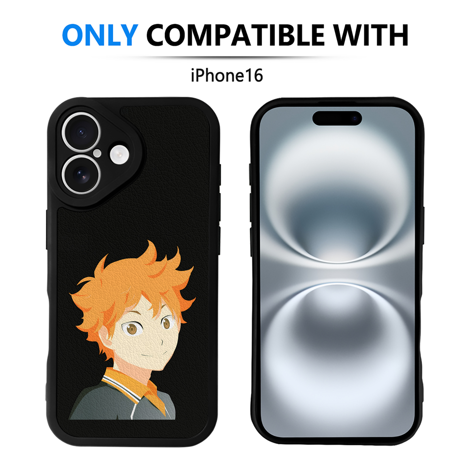 （画像用） ハイキュー!! Haikyu!! 【iPhone 16シリーズ対応】シリコンスマホケース（レザー調） 材質：シリコン